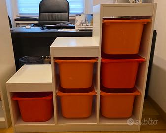 Mobile IKEA TROFAST 6 contenitori - bianco/arancio