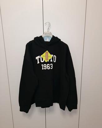 Felpa nera donna con cappuccio Even&Odd 3XL