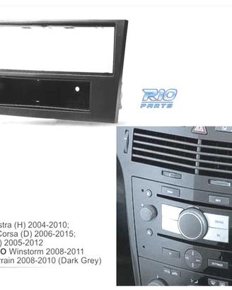 CORNICE NERA PER AUTORADIO 1-DIN PER OPEL ASTRA H 