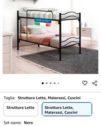 letto a castello con materassi 