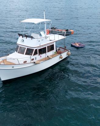 Trawler dislocante vetroresina 9.5 metri 2 motori