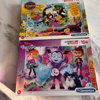 2 puzzle rapunzel e vampirina 10€ 6 e 5 anni