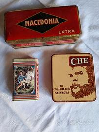 Tris Scatole di latta vintage da collezione