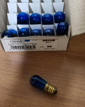 Stock 10 lampade goccetta e14 14v 5w blu LYVIA