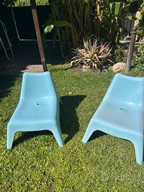 Coppia poltrone giardino Ikea PS Vågö azzurre