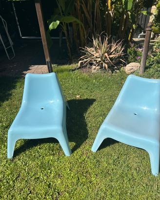 Coppia poltrone giardino Ikea PS Vågö azzurre