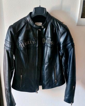 giubotto pelle Harley Davidson e camicia