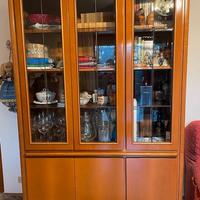 SET CORDINATO MOBILI SALONE IN LEGNO NOCE MASSELLO