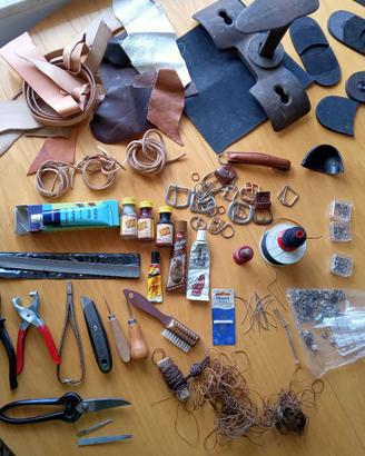 Materiale x calzolaio e hobby del cuoio