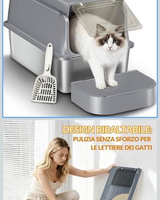 Lettiera accisio inox chiusa XXL