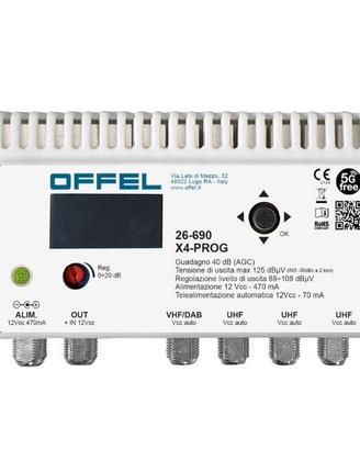 CENTRALE TV A FILTRI PROGRAMM. 40dB OFFEL X4-PROG