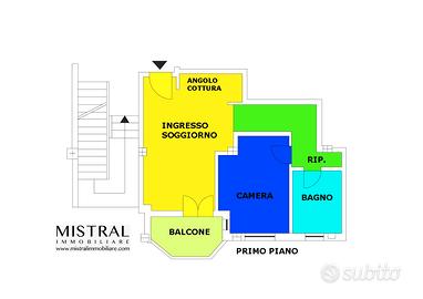 Sassari Inizio Monte Furru bilocale al primo piano