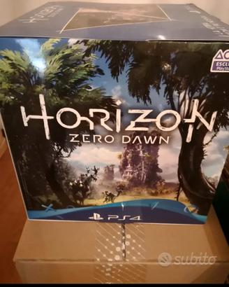 horizon zero dawn cubo fotografico con statua