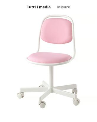 sedia rosa scrivania Ikea 