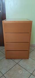 Cassettiera 4 Cassetti Colore Legno