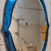 Set cristallo blu da bagno design anni '70