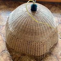 Splendido lampadario in vimini anni 60