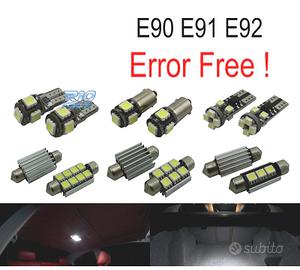 KIT 10 LAMPADE LED INTERNE BMW SERIE 3 E90 E91 E92
