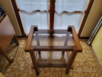 Carrello porta vivande in ciliegio