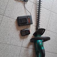 Taglia siepi+bruciatore+gabbia legno