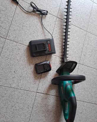 Taglia siepi+bruciatore+gabbia legno