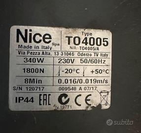 Motore cancello nice to4005