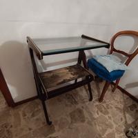 mobiletto in vetro vintage porta tv