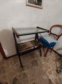 mobiletto in vetro vintage porta tv