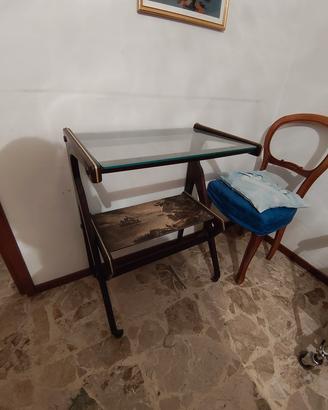 mobiletto in vetro vintage porta tv