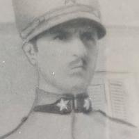 Quadro con foto ufficiale di artiglieria anni '20