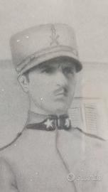 Quadro con foto ufficiale di artiglieria anni '20