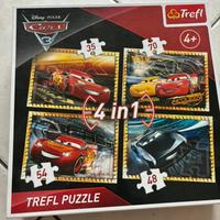 4 puzzle cartone Cars