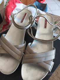 sandali Prada colore argento 