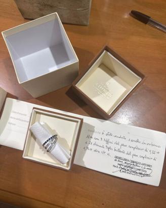 Anello diamanti e zaffiri
