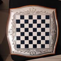 Scacchiera in argento e legno massello