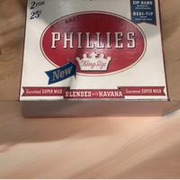 PHILLIES King Size Scatola Sigari Vuota Vintage.