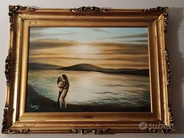 Quadro "Soli al Tramonto" del pittore Luigi Parena