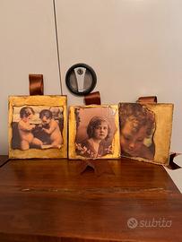 Set 3 quadretti decorativi classici
