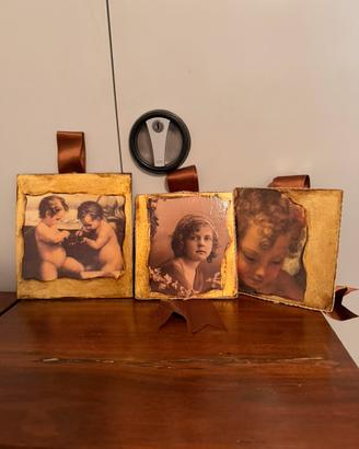 Set 3 quadretti decorativi classici
