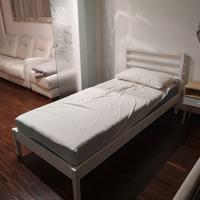 Letto singolo Ikea TARVA, bianco, con materasso