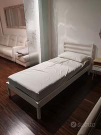 Letto singolo Ikea TARVA, bianco, con materasso