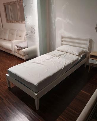 Letto singolo Ikea TARVA, bianco, con materasso