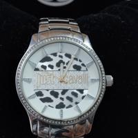 Just Cavalli Huge 38mm Silver-White-Leopard