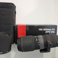 Sigma EX 100-300mm f/4 APO HSM attacco Canon