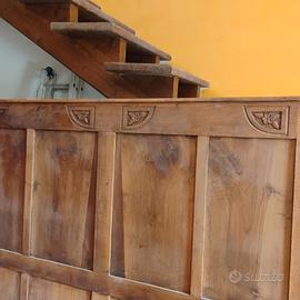 Contorno letto da 1 piazza e mezza in noce