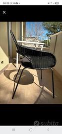 sedie rattan salotto giardino