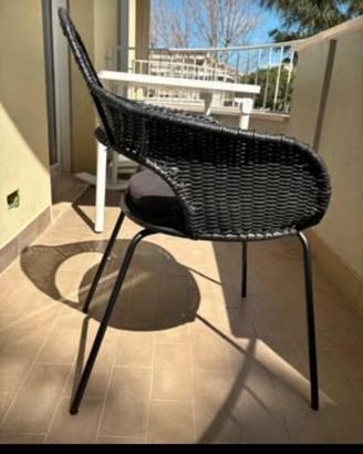 sedie rattan salotto giardino