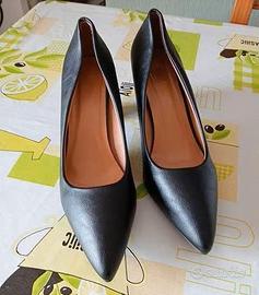 Scarpe Décolleté Tacco Blocco Taglia. 41 (Nero)