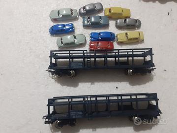 coppia bisarche più auto modellismo ferroviario h0
