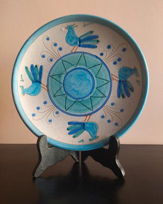 Piatto decorativo in ceramica sarda